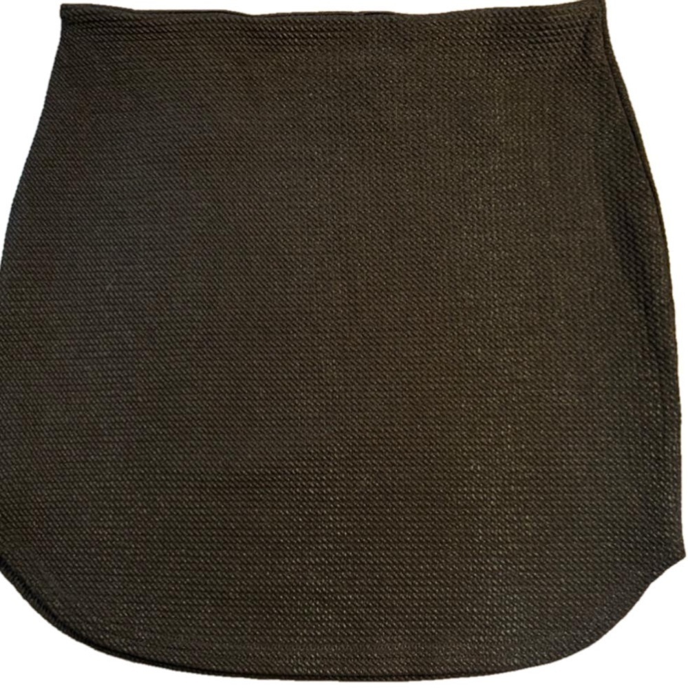 🔵 5 for $25 REVAMPED womens black waffle textured mini skirt